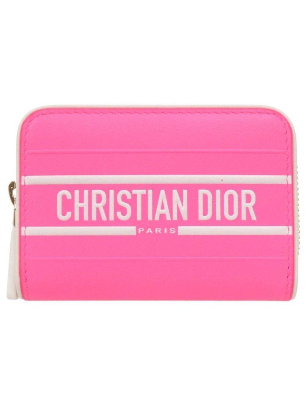 Dior Leather Pink Coin Purse Card Case